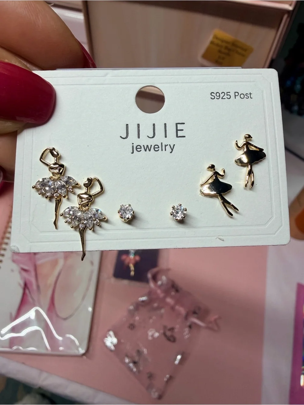 Ballet Dancer Journal, Pendant Necklace and earrings